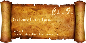 Csizmadia Ilona névjegykártya