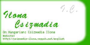 ilona csizmadia business card